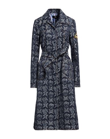 Etro Woman Overcoat & Trench Coat Blue Size 8 Cotton, Polyester