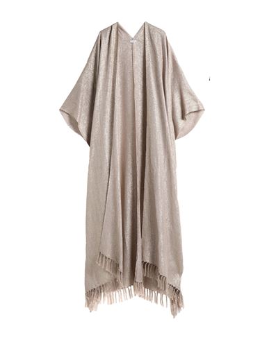 Shop Brunello Cucinelli Woman Cape Dove Grey Size Onesize Linen, Polyester, Metallic Fiber, Polyamide