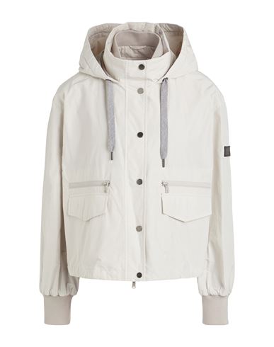 Brunello Cucinelli Woman Jacket Light Grey Size 6 Polyester, Cotton