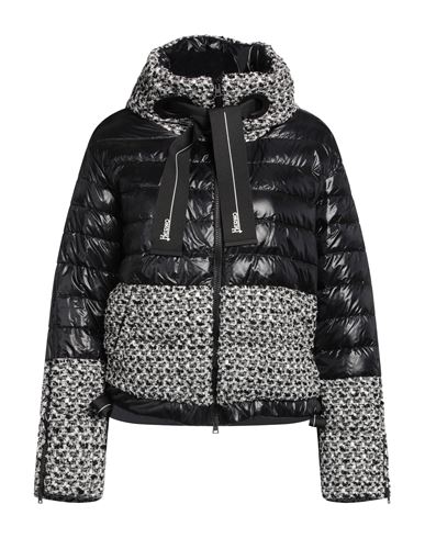 Herno Woman Down Jacket Black Size 6 Polyamide, Polyester, Cotton, Viscose, Acrylic