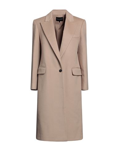Shop Bcbgmaxazria Woman Coat Beige Size 4 Wool