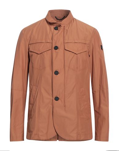 Peuterey Man Jacket Brown Size M Cotton, Polyamide In Brown