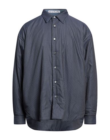 Acne Studios Man Jacket Navy Blue Size 38 Cotton, Nylon, Elastane