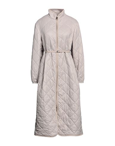Manzoni 24 Woman Coat Dove Grey Size 8 Polyamide, Cashmere, Polyester, Goat Skin