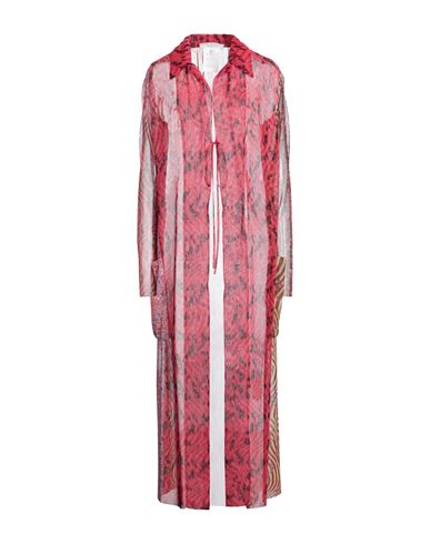 Philosophy Di Lorenzo Serafini Woman Overcoat & Trench Coat Fuchsia Size M Polyester, Silk In Pink