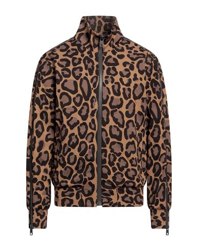 Dolce & Gabbana Man Jacket Camel Size 46 Polyester, Cotton, Polyamide In Beige