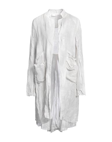 Un-namable Woman Overcoat & Trench Coat Off White Size 8 Cotton, Linen