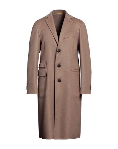 Canali Man Coat Light Brown Size 40 Wool, Cashmere, Silk In Beige