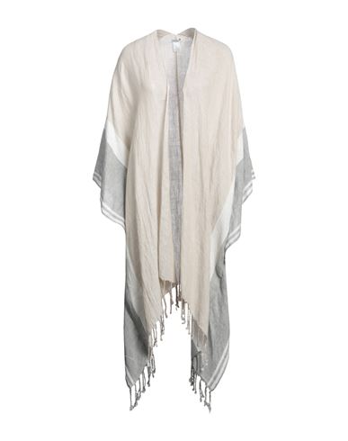 Brunello Cucinelli Woman Capes & Ponchos Beige Size Onesize Linen In Brown
