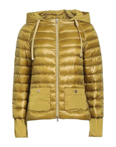 Herno Woman Puffer Military Green Size 6 Polyamide In Green