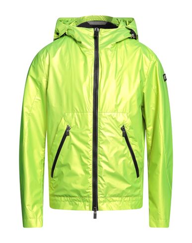 Canali Man Jacket Acid Green Size 40 Polyurethane, Polyamide