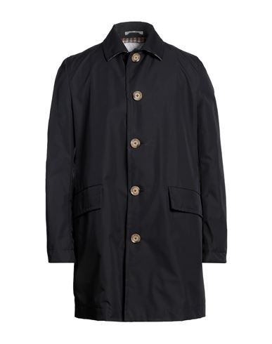 Aquascutum Man Overcoat & Trench Coat Black Size 38 Cotton, Polyamide