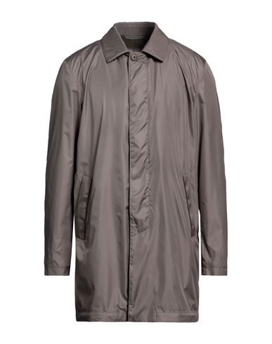 Canali Man Overcoat & Trench Coat Dove Grey Size 40 Polyester, Polyamide, Goat Skin