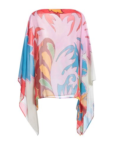 Etro Woman Capes & Ponchos Pink Size Onesize Silk