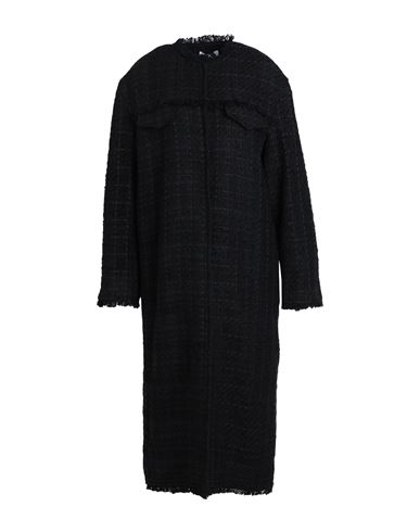 Shop Edited Thalisa Coat Woman Coat Black Size 10 Cotton, Polyacrylic, Recycled Polyester