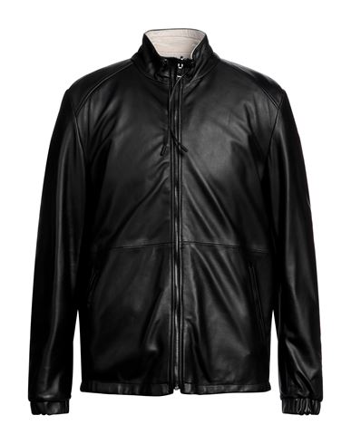 Daniele Alessandrini Man Jacket Black Size 40 Ovine Leather, Polyester