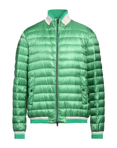 Herno Man Puffer Green Size 42 Polyamide, Elastane In Green