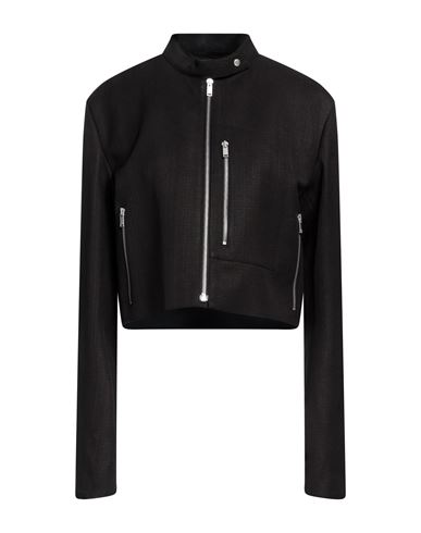Jil Sander Woman Jacket Black Size 4 Viscose, Silk