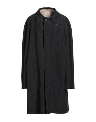 Maison Margiela Woman Overcoat & Trench Coat Black Size 4 Cotton, Acetate, Linen