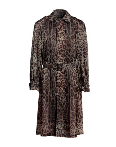 Dolce & Gabbana Man Overcoat & Trench Coat Khaki Size 40 Polyamide, Lambskin, Zamak, Polyethylene In Beige