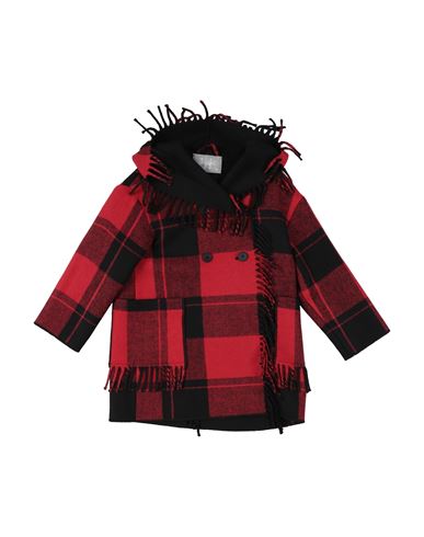 Il Gufo Babies'  Toddler Girl Coat Red Size 6 Acrylic, Polyester, Wool, Polyamide