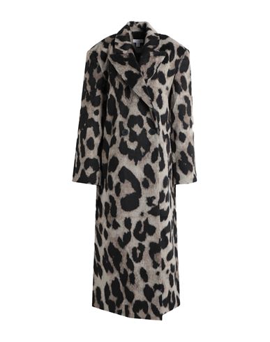 Topshop Woman Coat Beige Size S Textile Fibers, Acrylic, Wool, Cotton, Viscose