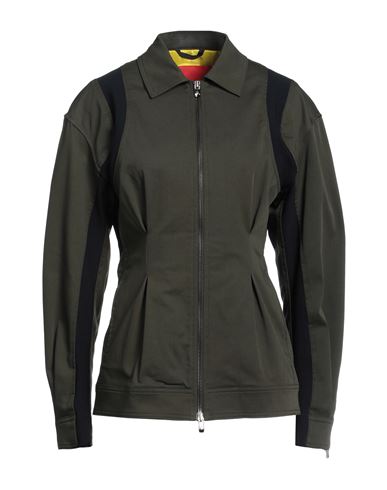 Ferrari Woman Jacket Military Green Size M Cotton, Elastane