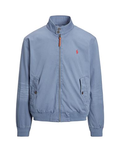 Shop Polo Ralph Lauren Man Jacket Slate Blue Size M Cotton