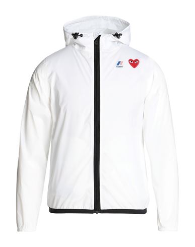 Comme Des Garcons Play X K-way Comme Des Garçons Play X K-way Man Jacket White Size Xxl Polyamide