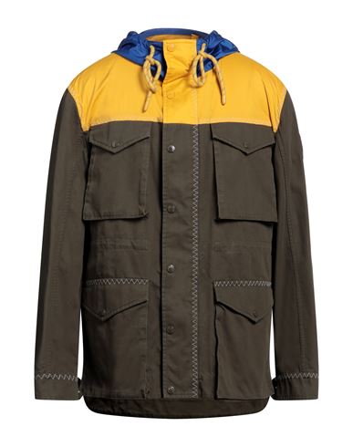 Shop Moncler Man Jacket Military Green Size 5 Cotton, Polyamide
