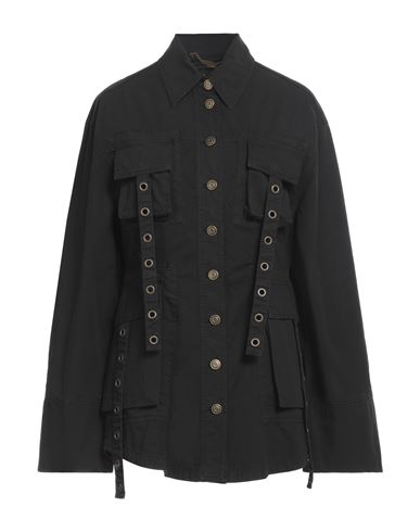 Blumarine Woman Jacket Black Size 4 Cotton, Elastane In Black