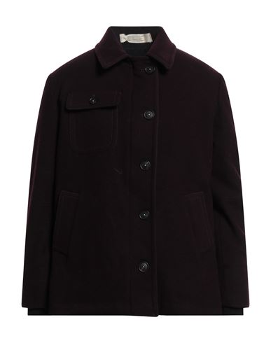 Shop Massimo Alba Man Coat Deep Purple Size M Wool