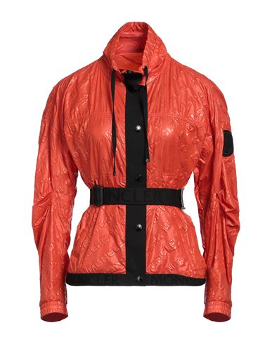 Moncler Woman Jacket Rust Size 2 Polyamide, Elastane In Orange
