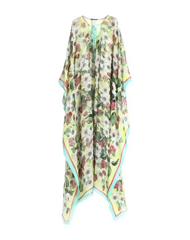 Shop Dolce & Gabbana Woman Maxi Dress Acid Green Size 10 Silk
