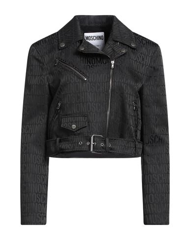 Moschino Woman Jacket Black Size 8 Polyester, Cotton