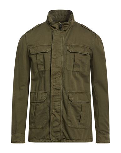 Herno Man Jacket Military Green Size 46 Cotton, Linen In Green