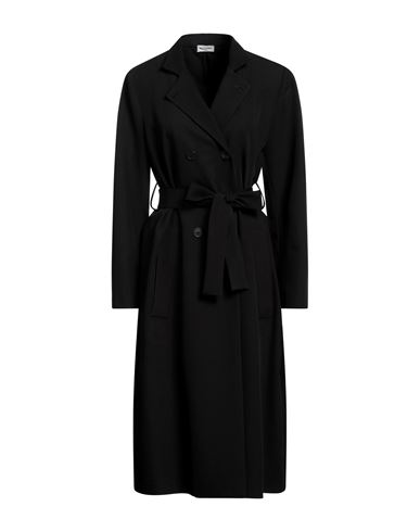 Rue Du Bac Woman Overcoat Black Size 8 Polyester, Viscose, Elastane