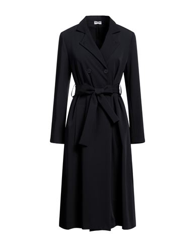 Rue Du Bac Woman Overcoat & Trench Coat Midnight Blue Size 6 Polyester, Viscose, Elastane