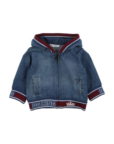 Shop Dolce & Gabbana Newborn Boy Jacket Blue Size 3 Cotton, Elastane