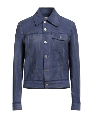 Maison Margiela Woman Jacket Pastel Blue Size 8 Cotton
