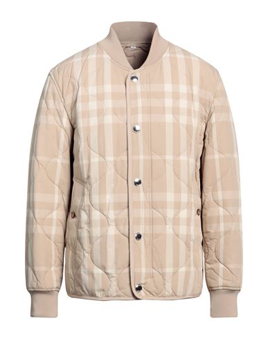 Shop Burberry Man Jacket Beige Size L Polyamide