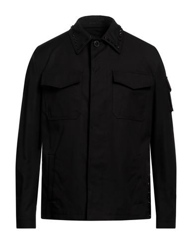 Valentino Garavani Man Jacket Black Size 40 Cotton, Elastane