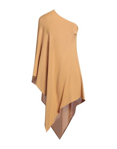Soallure Woman Capes & Ponchos Sand Size Onesize Viscose, Polyamide In Brown