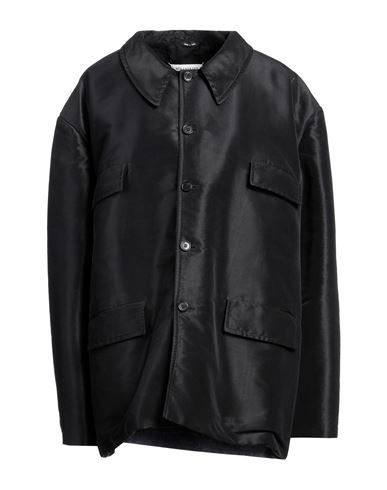 Maison Margiela Woman Overcoat & Trench Coat Black Size 2 Polyester, Silk