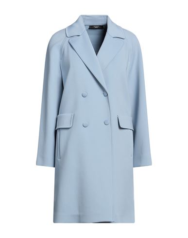 Weekend Max Mara Woman Coat Sky Blue Size M Polyester, Cotton, Elastane