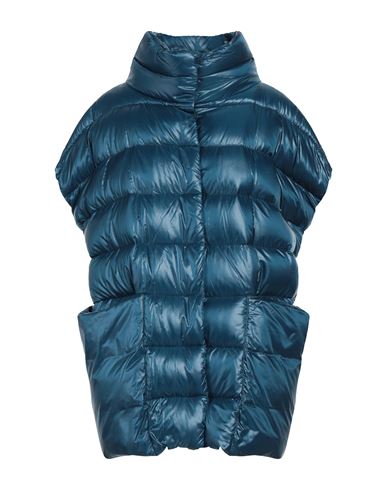 Herno Woman Down Jacket Slate Blue Size 6 Polyamide, Cotton, Acetate