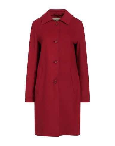Herno Woman Coat Red Size 6 Virgin Wool, Polyamide