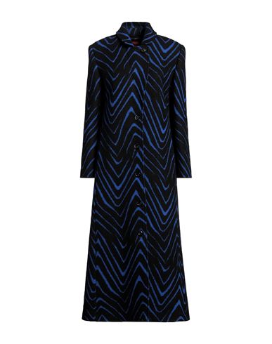 Missoni Woman Coat Black Size 4 Wool, Viscose, Polyester In Blue