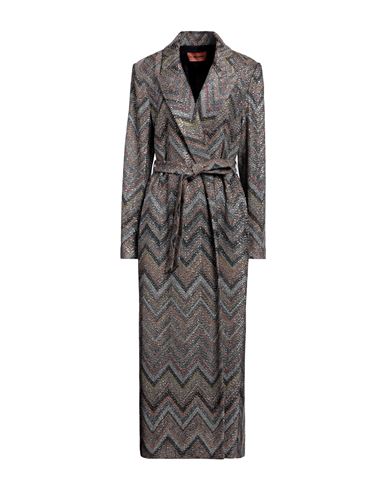 Missoni Woman Coat Steel Grey Size 8 Polyamide, Polyester, Wool, Viscose, Cotton