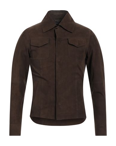 Liu •jo Man Man Shirt Dark Brown Size S Leather